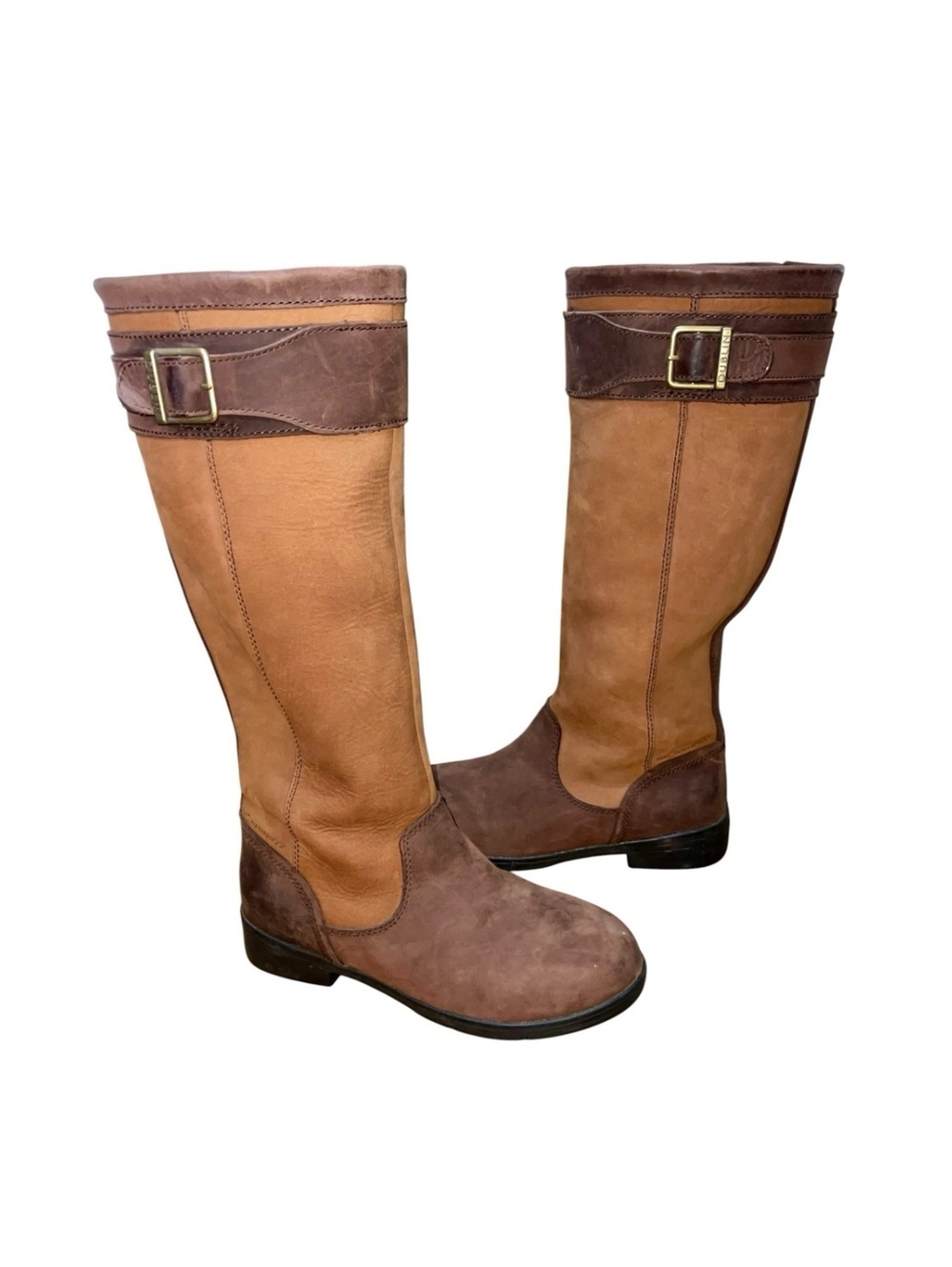 Dublin Leather Tall Boots 6 Estuary Brown Waterproof Festival Equestrian